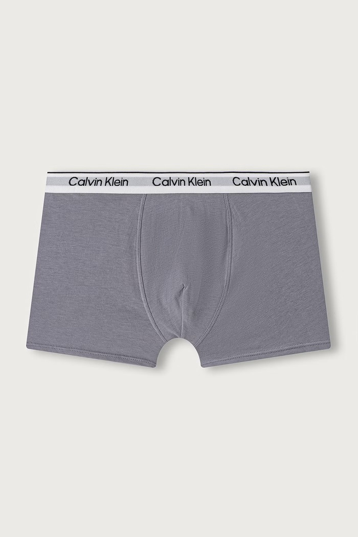 Calvin Klein Underwear Bokserki dopasowane dziecięce bawełniane z elastanem 3-pack B70B700507.9BY2 szary AW26