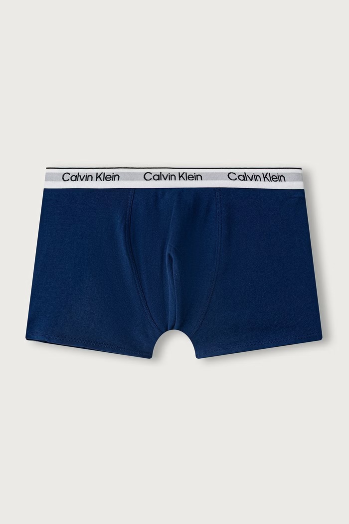Bokserki dopasowane dziecięce bawełniane z elastanem 3-pack Calvin Klein Underwear B70B700507.9BY2 szary