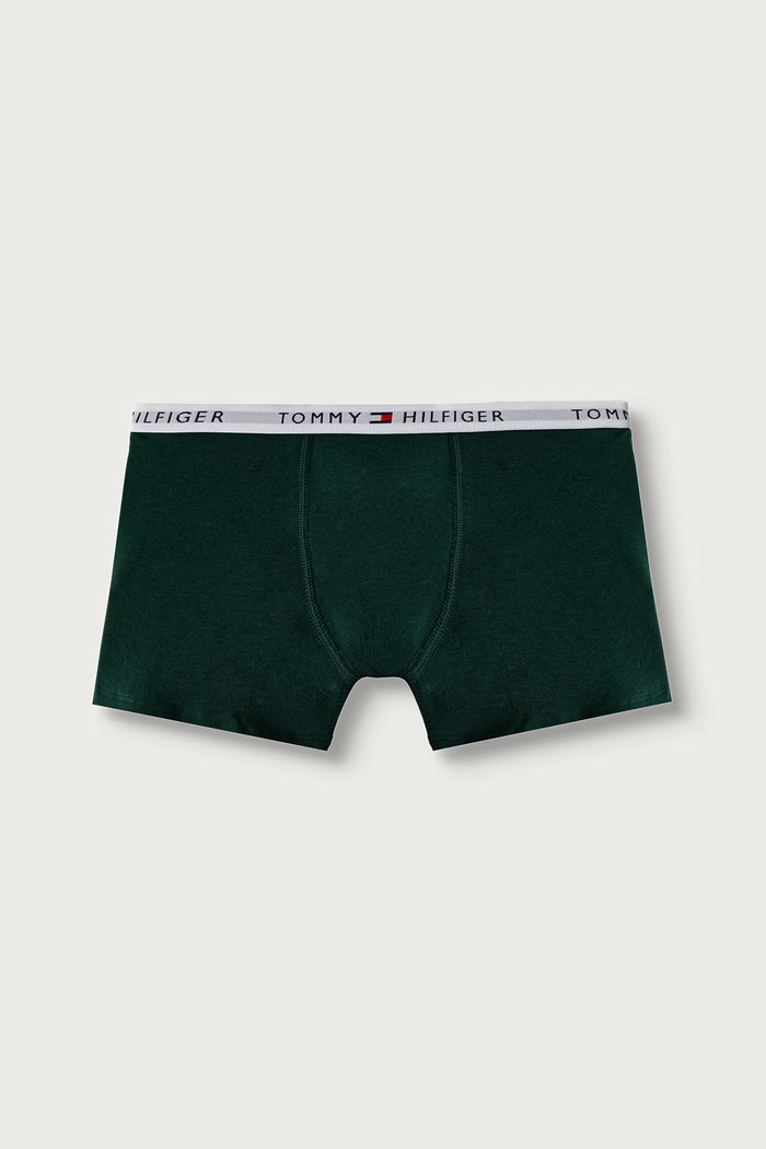 Chłopiec Tommy Hilfiger Bokserki dopasowane dziecięce bawełniane z elastanem 2-pack UB0UB00613.9BY2. granatowy