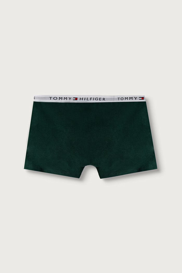 Bokserki dopasowane dziecięce bawełniane z elastanem 2-pack Tommy Hilfiger granatowy UB0UB00613.9BY2.