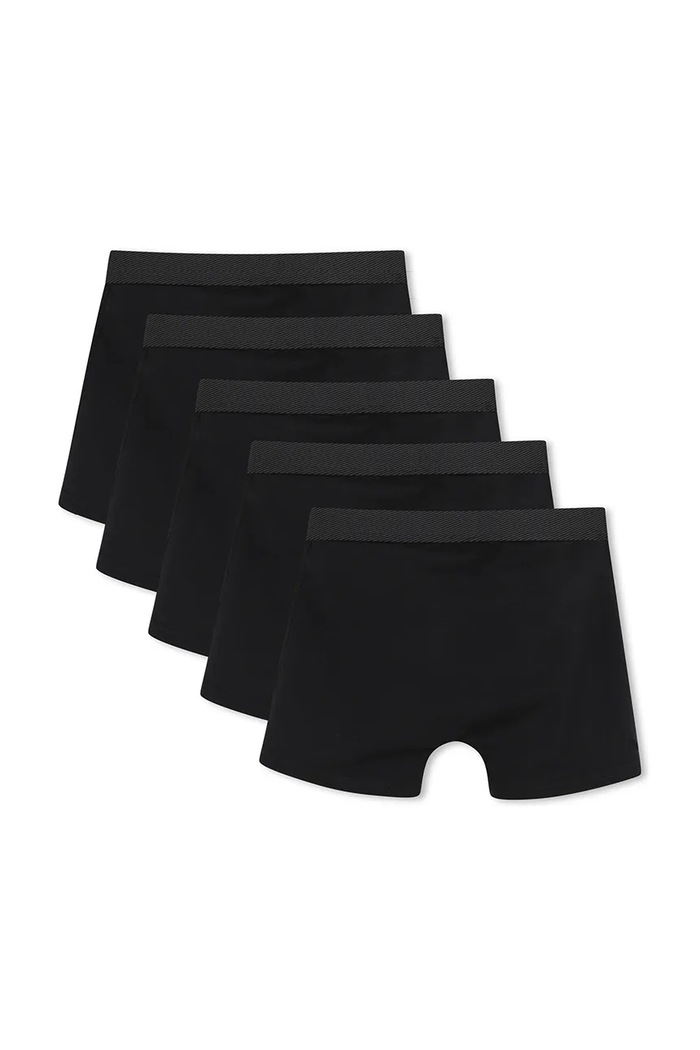 BOSS přiléhavé boxerky dětské s bavlnou 5-pack J53698.102.150 černá AW26