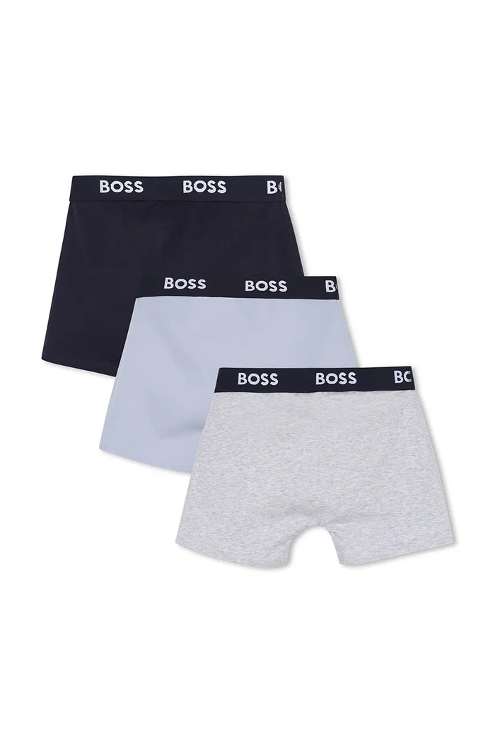 BOSS uske bokserice za djecu s pamukom 3-pack J53149.162.174 mornarsko plava AW26