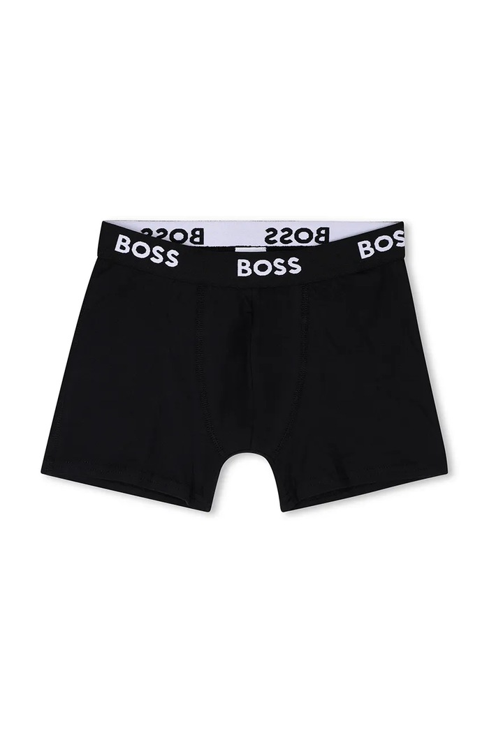 BOSS oprijete boksarice otroške z bombažem paket 3 kosov J53149.162.174 črna AW26