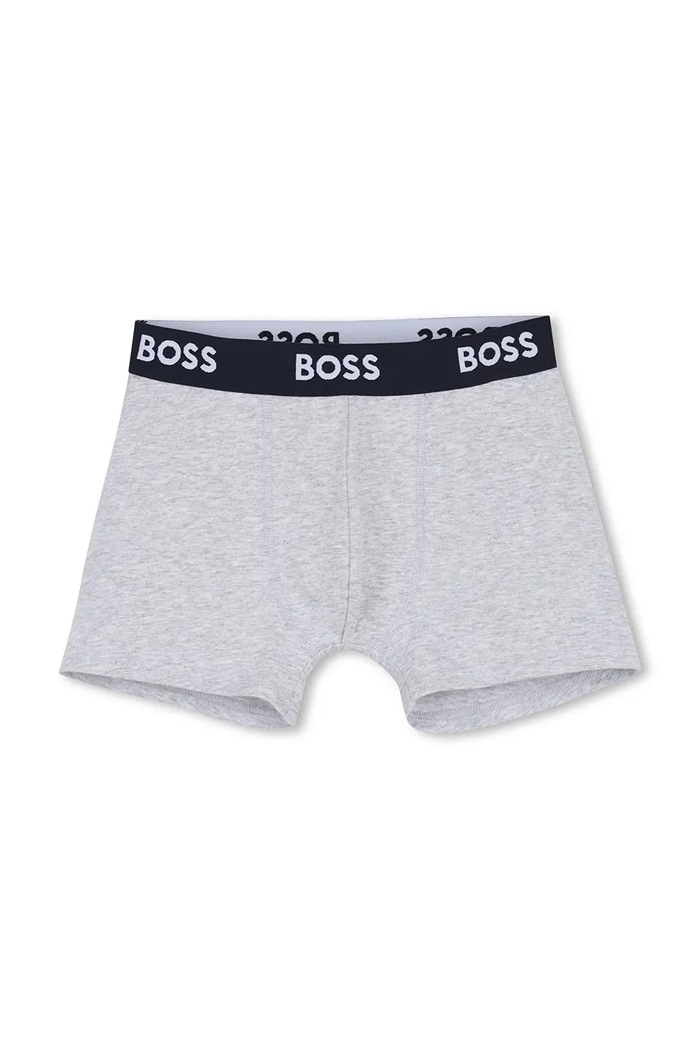 BOSS bokserki dopasowane dziecięce z bawełną 3-pack J53149.102.150 granatowy