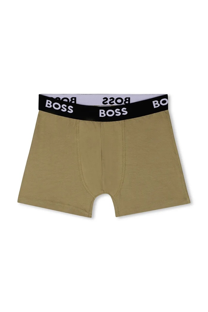 BOSS bokserki dopasowane dziecięce z bawełną 3-pack czarny J53149.102.150