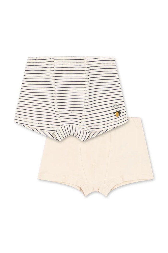 Konges Sløjd Bokserki dziecięce bawełniane z elastanem BASIC 2 PACK BOY BOXERS GOTS 2-pack beżowy KS107911.9BY2