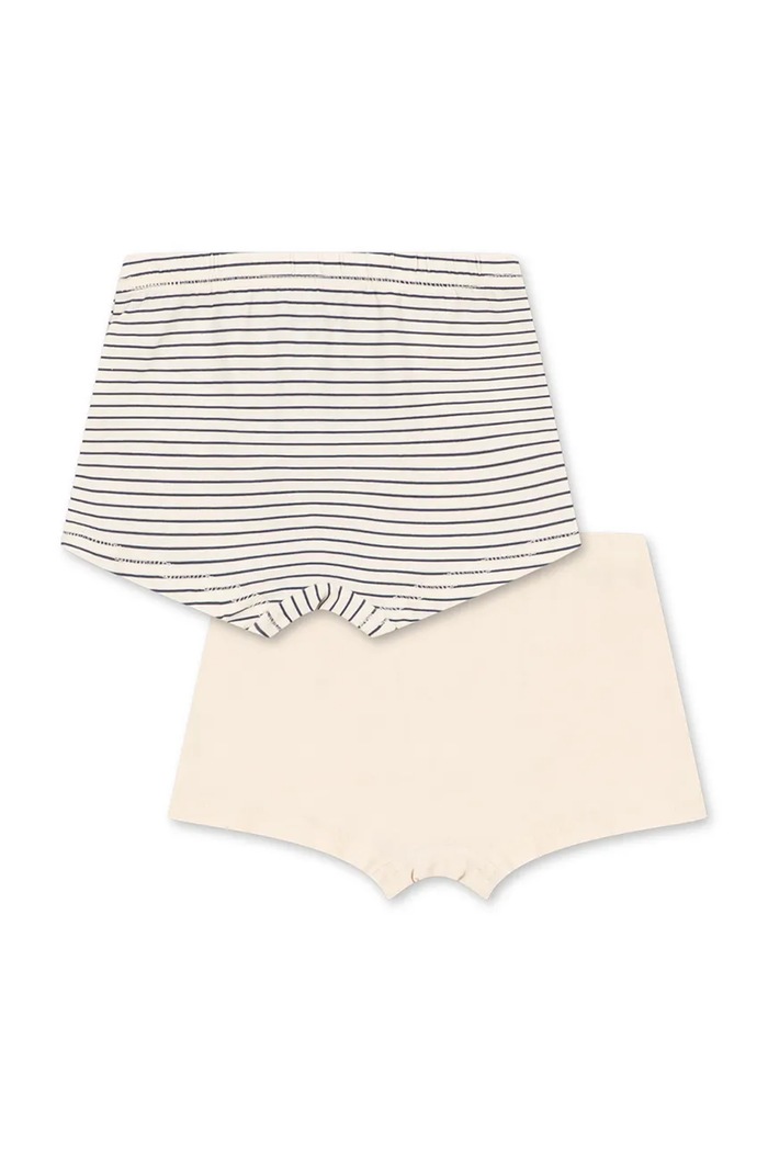 Konges Sløjd Bokserki dziecięce bawełniane z elastanem BASIC 2 PACK BOY BOXERS GOTS 2-pack KS107911.9BY2 beżowy AW26