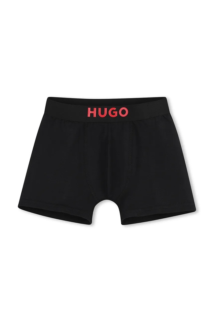 HUGO bokserice za djecu od pamuka s elastanom 2-pack crna G01312.102.150