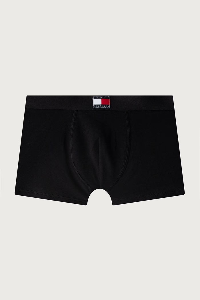 Tommy Hilfiger Bokserki dopasowane dziecięce bawełniane z elastanem 2-pack UB0UB00608.9BY2 czarny AW26