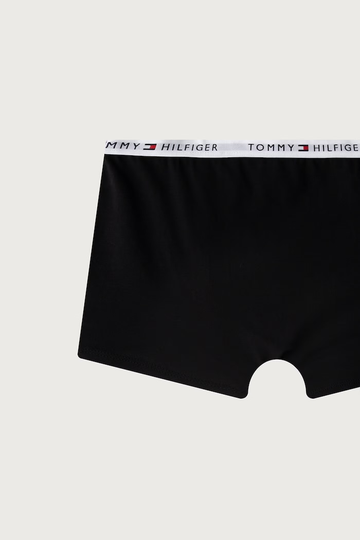 Chłopiec Tommy Hilfiger Bokserki dopasowane dziecięce bawełniane z elastanem 5-pack UB0UB00611.9BY2 czarny