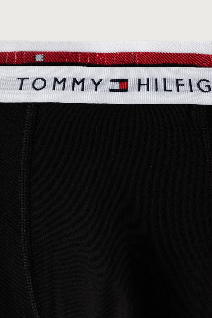 Bokserki dopasowane dziecięce bawełniane z elastanem 5-pack Tommy Hilfiger UB0UB00611.9BY2 czarny