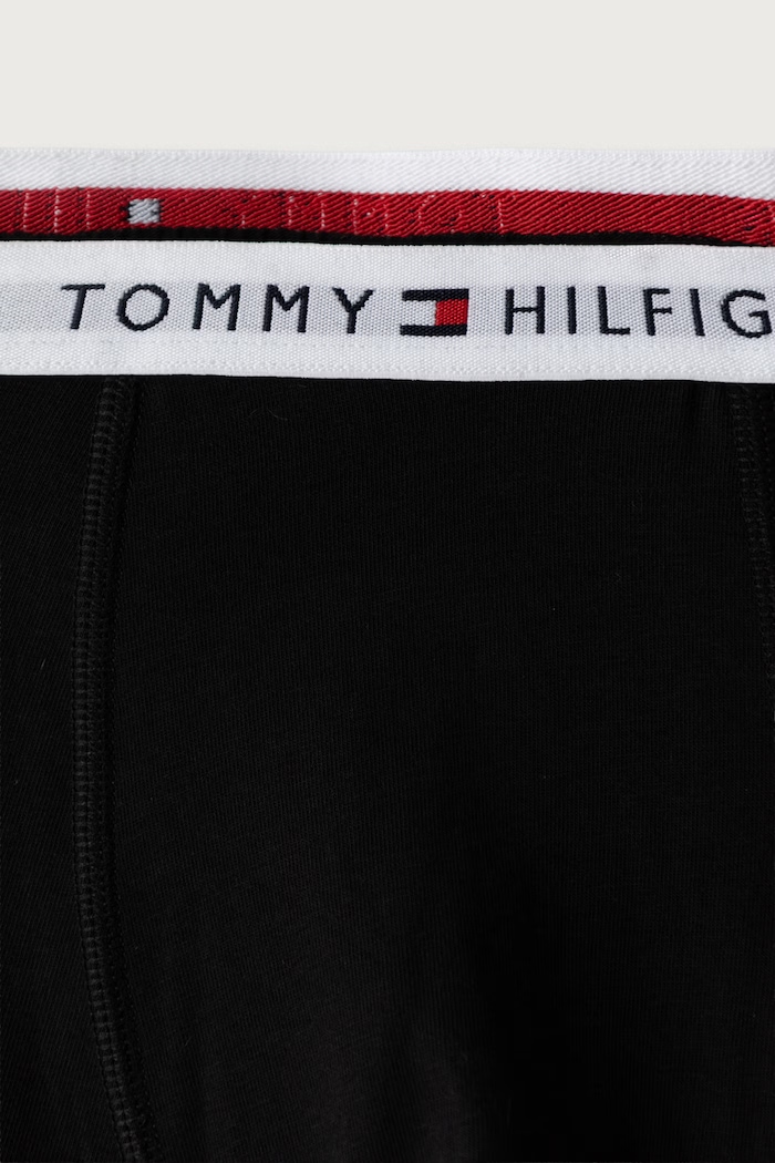 Bokserki dopasowane dziecięce bawełniane z elastanem 5-pack Tommy Hilfiger UB0UB00611.9BY2 czarny