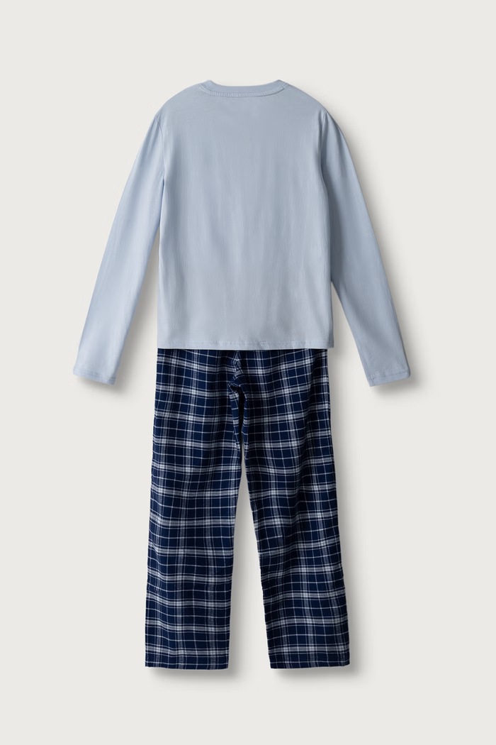 Tommy Hilfiger Piżama dwuczęściowa dziecięca bawełniana UB0UB00615.9BY2 niebieski AW26