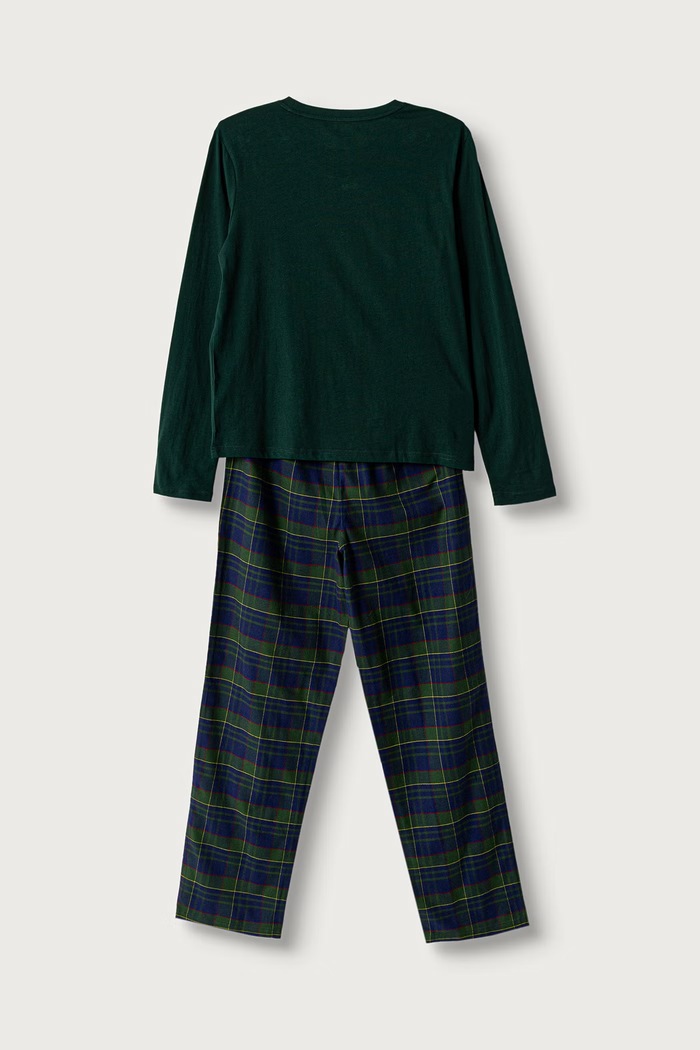 Tommy Hilfiger Piżama dwuczęściowa dziecięca bawełniana UB0UB00615.9BY2 zielony AW26