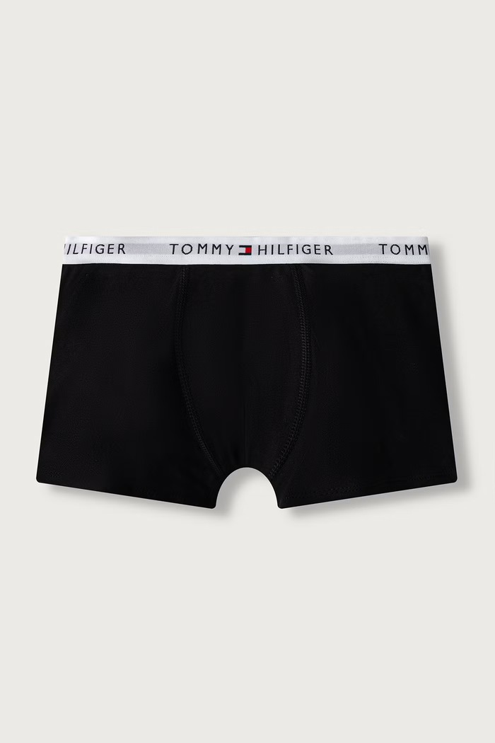 Tommy Hilfiger bokserki dopasowane dziecięce bawełniane z elastanem 2-pack UB0UB00613.9BY2 czarny AW26