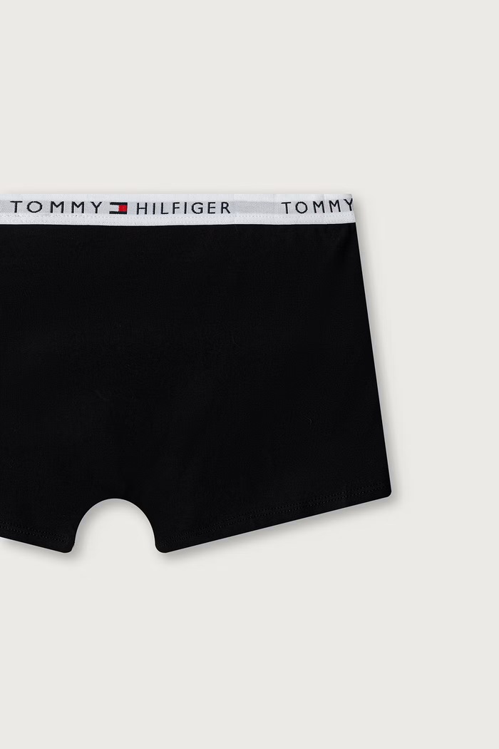 Chłopiec Tommy Hilfiger bokserki dopasowane dziecięce bawełniane z elastanem 2-pack UB0UB00613.9BY2 czarny