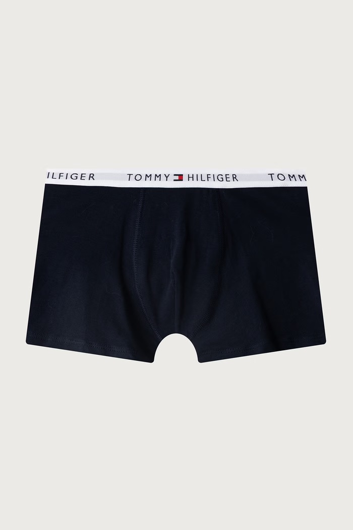 Bokserki dziecięce bawełniane z elastanem 3-pack Tommy Hilfiger UB0UB00606.9BY2 niebieski