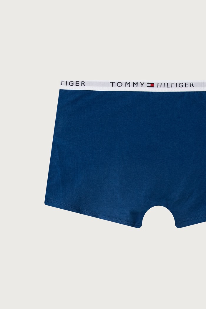Bokserki dziecięce bawełniane z elastanem 3-pack Tommy Hilfiger niebieski UB0UB00606.9BY2