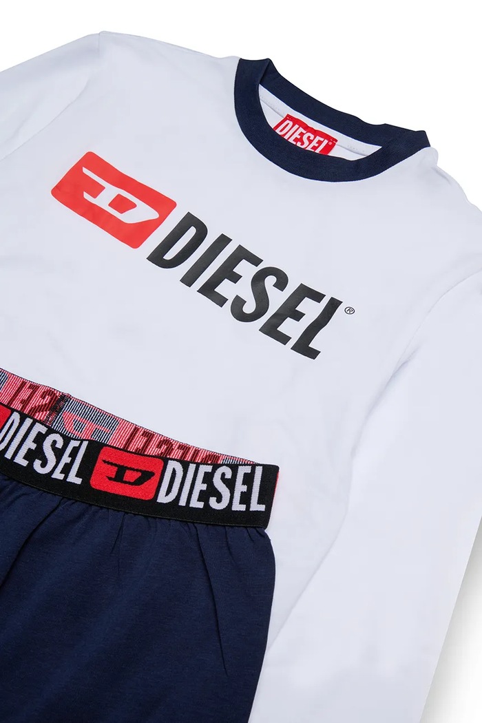 Diesel Piżama dziecięca UNIV PYJAMA J03127.KYATR biały AW26