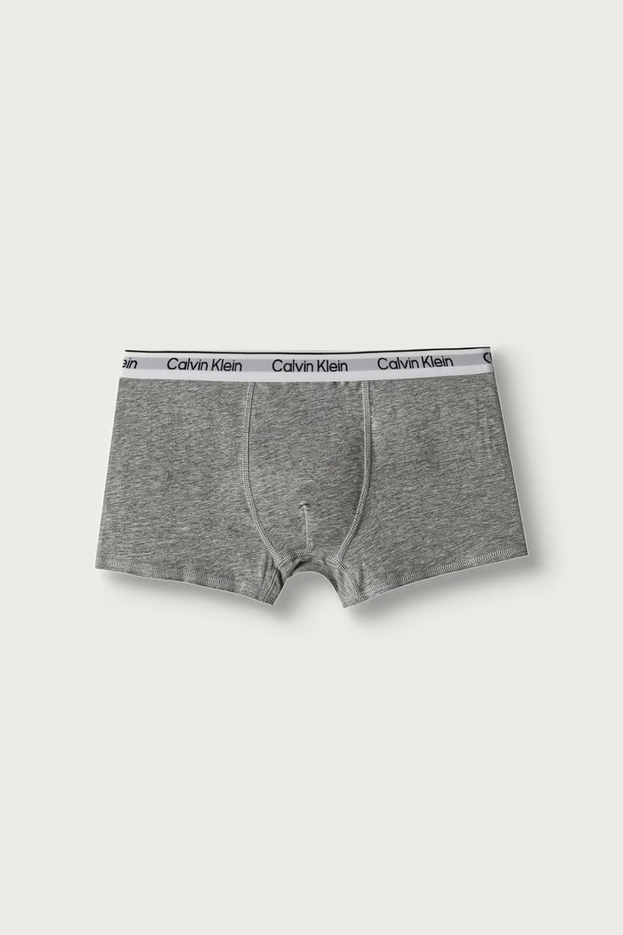 Chłopiec Calvin Klein Underwear Bokserki dopasowane dziecięce bawełniane z elastanem 2-pack B70B700506.9BY2 szary