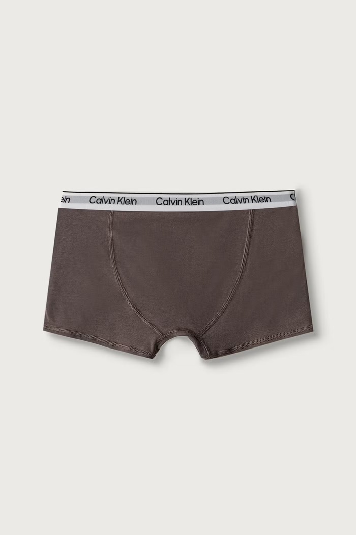 Bokserki dopasowane dziecięce bawełniane z elastanem 2-pack Calvin Klein Underwear B70B700506.9BY2 szary