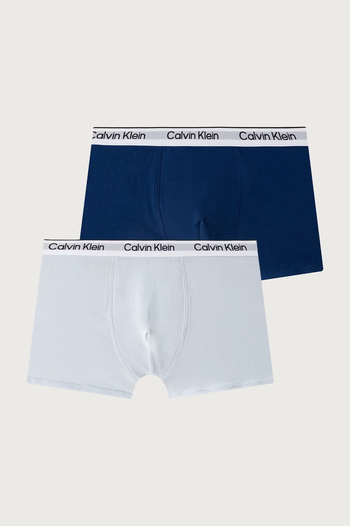 Calvin Klein Underwear Priliehavé boxerky detské bavlnené s elastanom 2-pak modrá B70B700506.9BY2