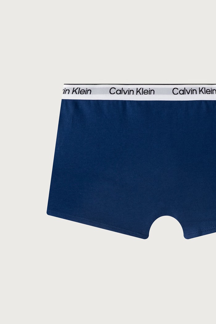 Priliehavé boxerky detské bavlnené s elastanom 2-pak Calvin Klein Underwear modrá B70B700506.9BY2