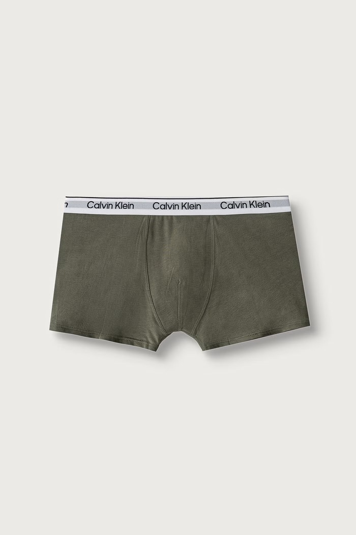 Calvin Klein Underwear Bokserki dopasowane dziecięce bawełniane z elastanem 2-pack B70B700506.9BY2 zielony AW26