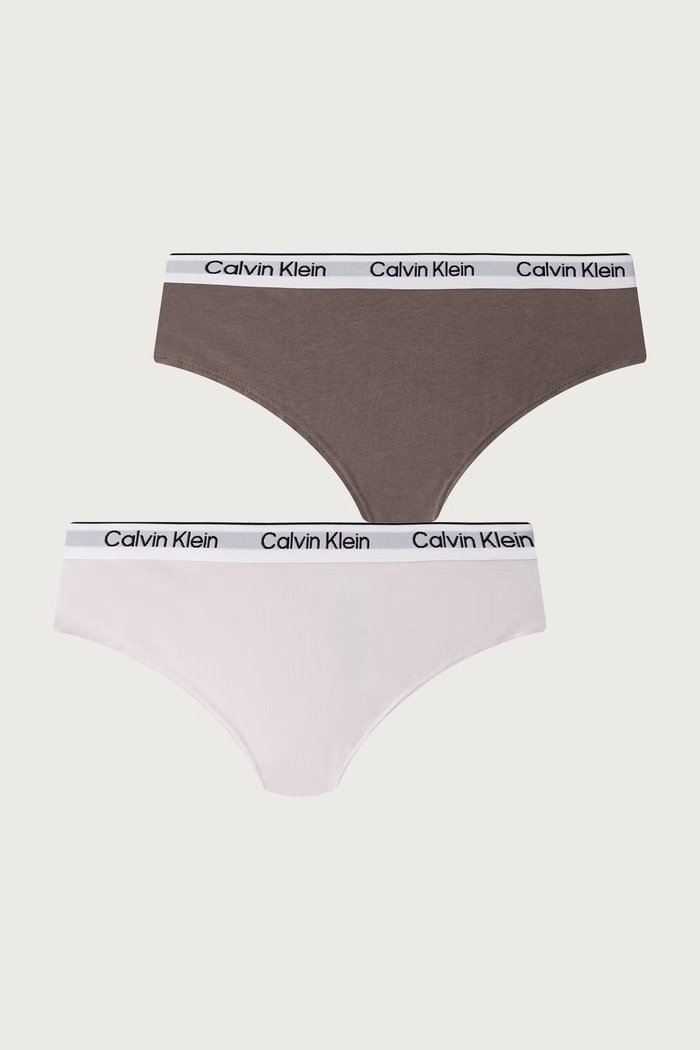 Calvin Klein Underwear Slipy dziecięce bawełniane z elastanem 2-pack fioletowy G80G800727.9BY2