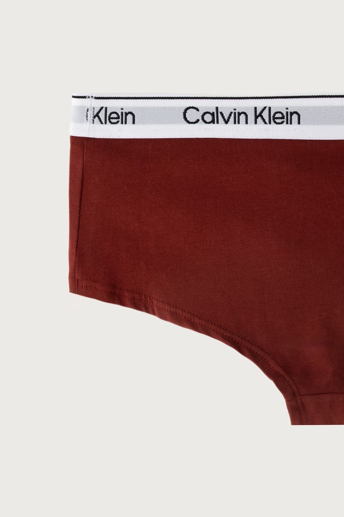 Slipy dziecięce bawełniane z elastanem 2-pack Calvin Klein Underwear bordowy G80G800727.9BY2