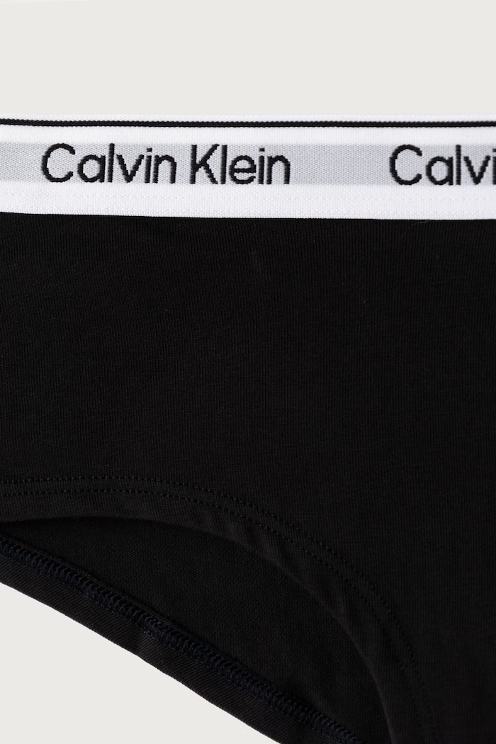 Slipy detské bavlnené s elastanom 2-pak Calvin Klein Underwear G80G800727.9BY2 čierna
