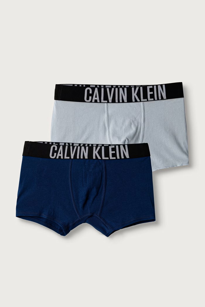 Calvin Klein Underwear Bokserki dopasowane dziecięce bawełniane z elastanem 2-pack niebieski B70B700509.9BY2