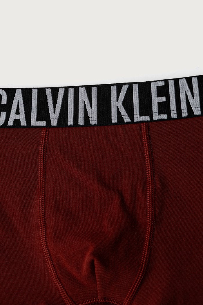 Bokserki dopasowane dziecięce bawełniane z elastanem 2-pack Calvin Klein Underwear B70B700509.9BY2 brązowy