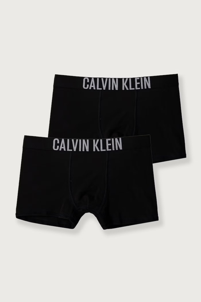 Calvin Klein Underwear Bokserki dopasowane dziecięce bawełniane z elastanem 2-pack czarny B70B700509.9BY2