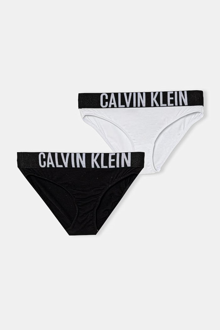 Calvin Klein Underwear slipy dziecięce bawełniane z elastanem 2-pack czarny G80G800729.9BY2