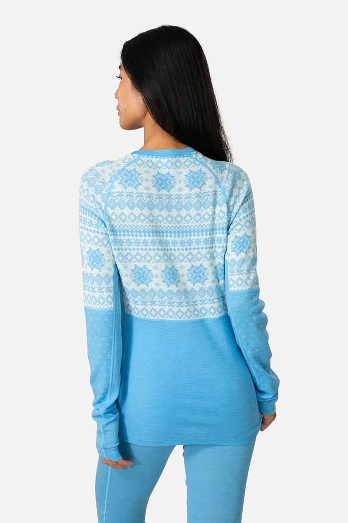 Kari Traa Longsleeve funkcyjny damski wełniany VILMA niebieski 623617