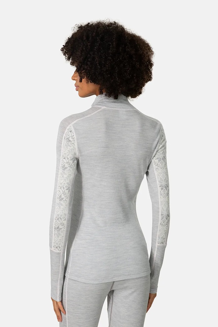 Kari Traa Longsleeve termoaktywny damski z wełny merino ANNA 623836 szary AW26
