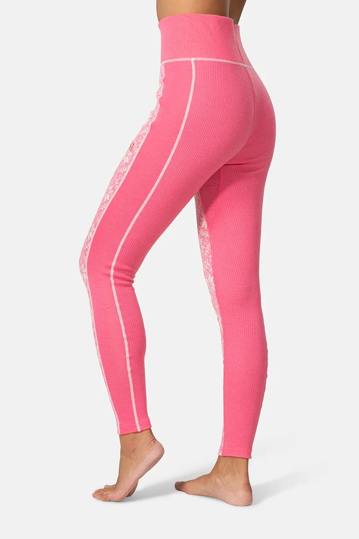 Kari Traa Legginsy termoaktywne damskie z wełny merino ANNA 623838 różowy AW26