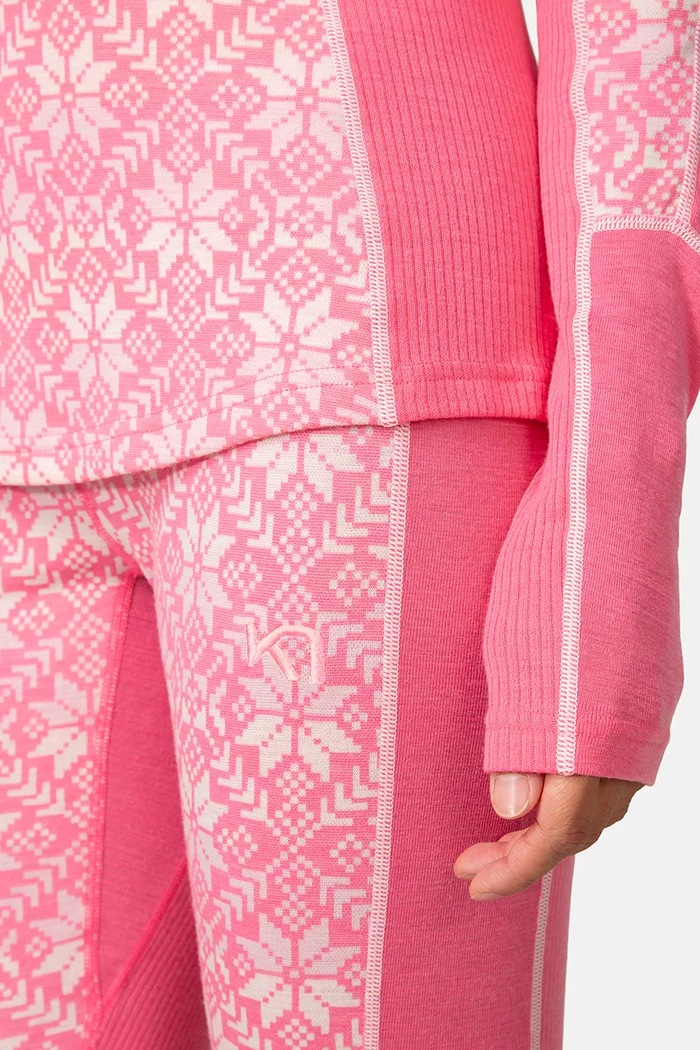 Legginsy termoaktywne damskie z wełny merino ANNA Kari Traa 623838 różowy