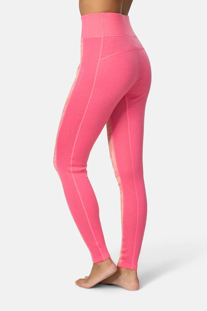 Kari Traa Legginsy funkcyjne damskie wełniane OLEA 624017 różowy AW26