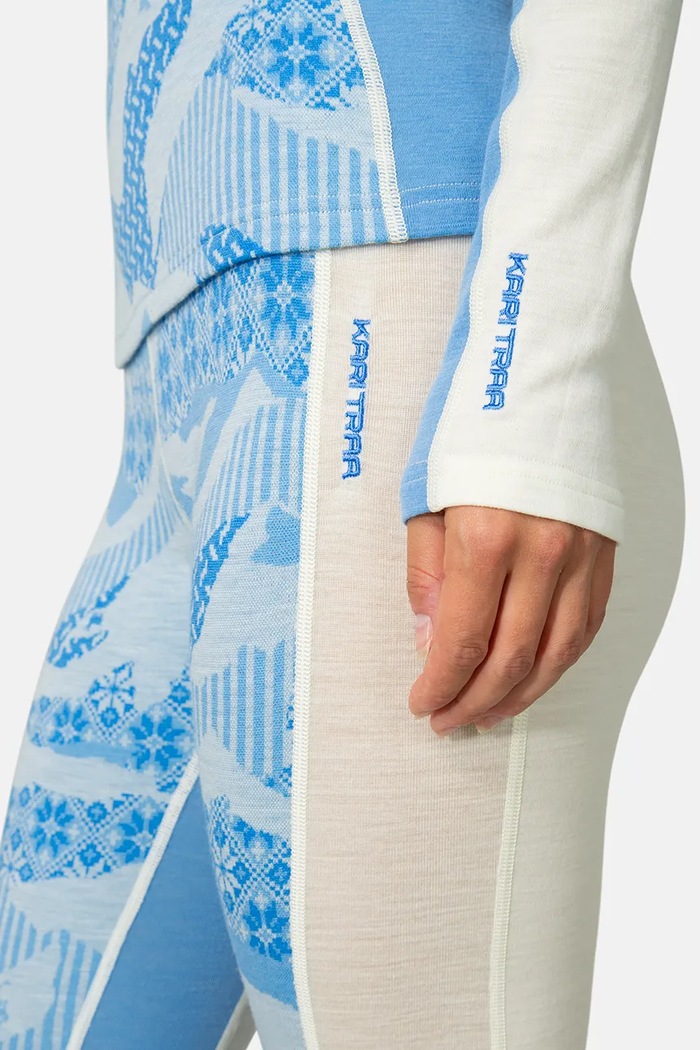 Legginsy funkcyjne damskie wełniane OLEA Kari Traa 624017 niebieski