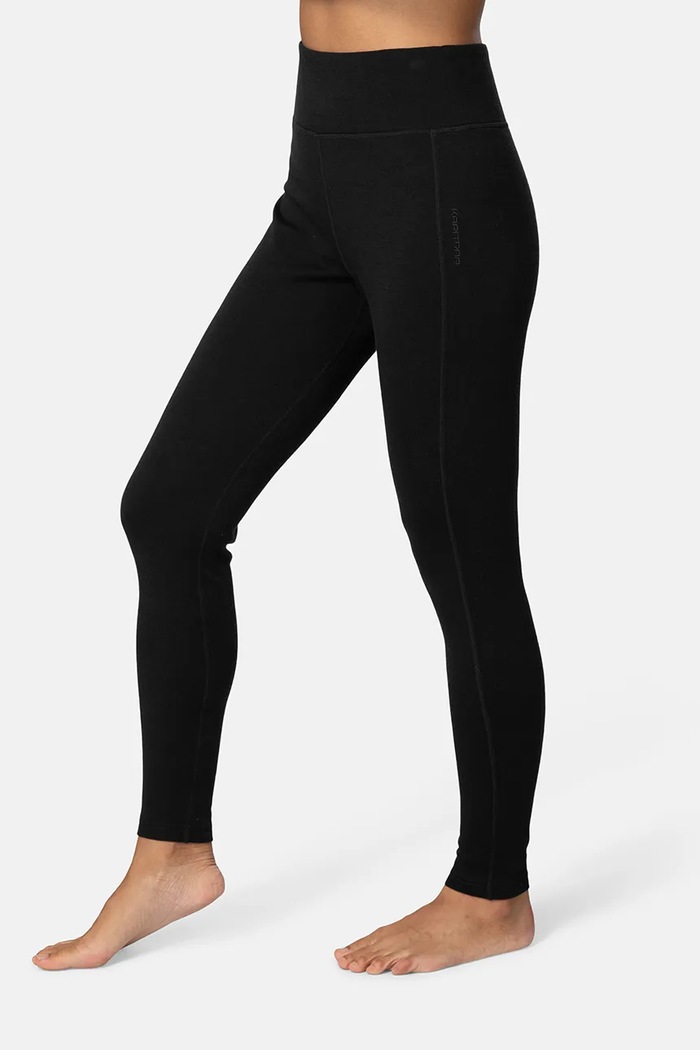 Kari Traa Legginsy funkcyjne damskie wełniane INES czarny 624020