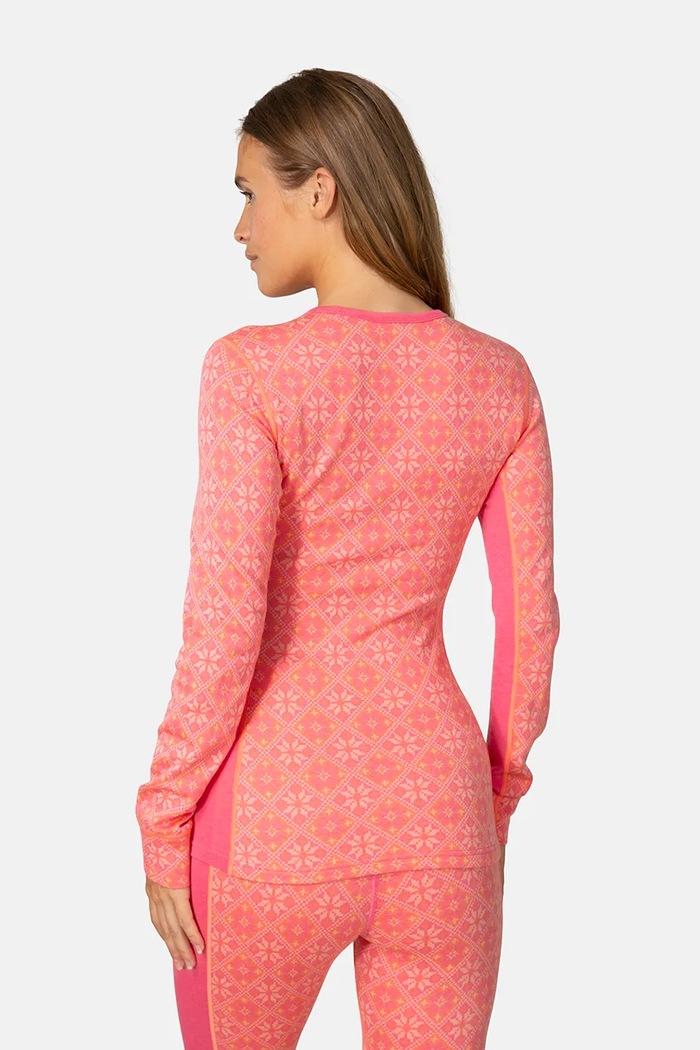 Kari Traa Longsleeve funkcyjny damski wełniany ROSE 624055 pomarańczowy AW26