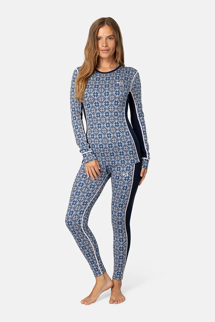 Kari Traa Longsleeve funkcyjny damski wełniany ROSE granatowy 624055