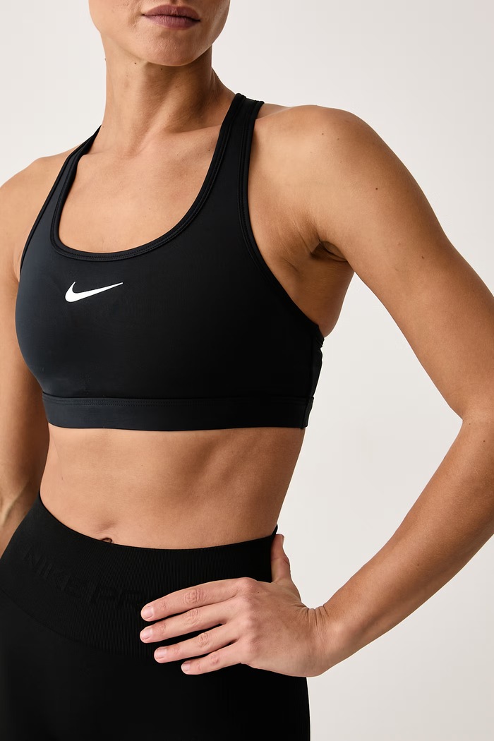 Biustonosz sportowy Swoosh Nike DX6821.010 czarny