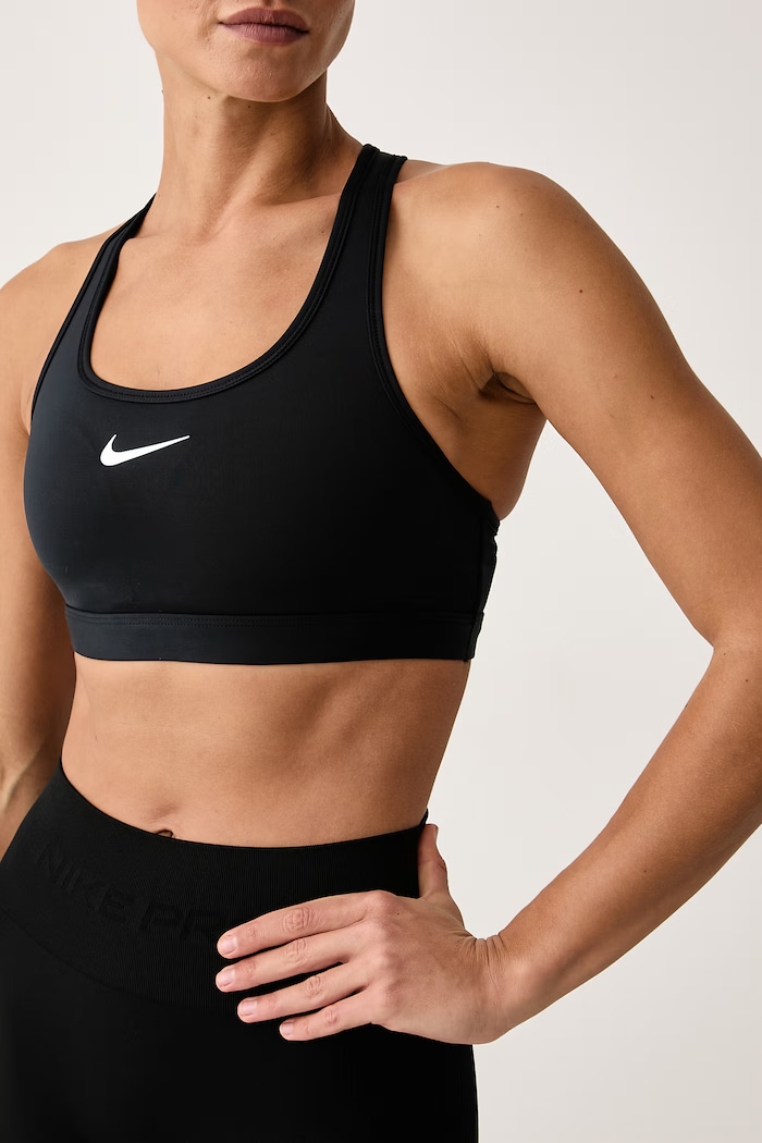 Biustonosz sportowy Swoosh Nike DX6821.010 czarny