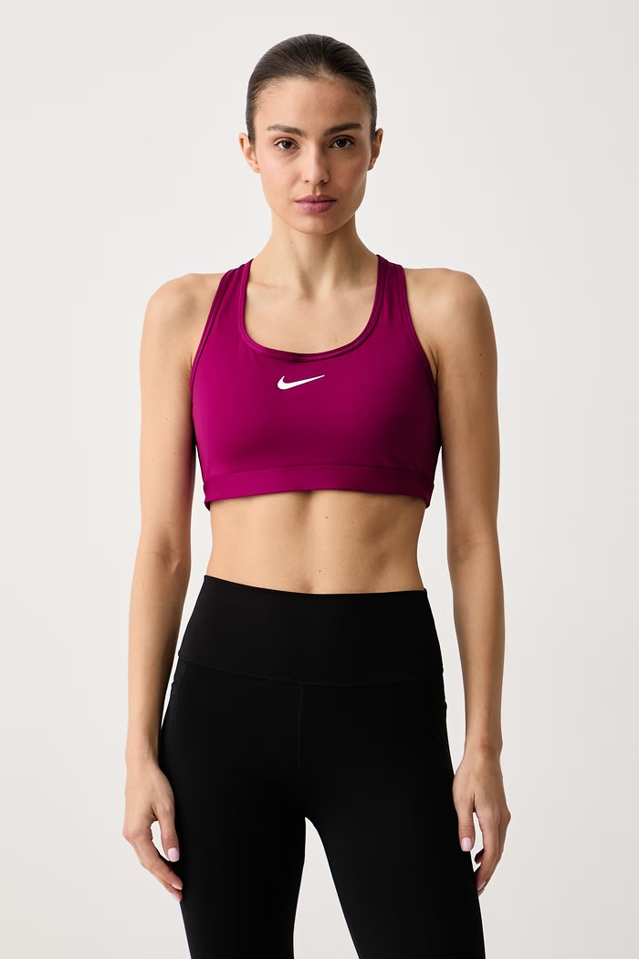 Nike Biustonosz sportowy Swoosh różowy DX6821.630
