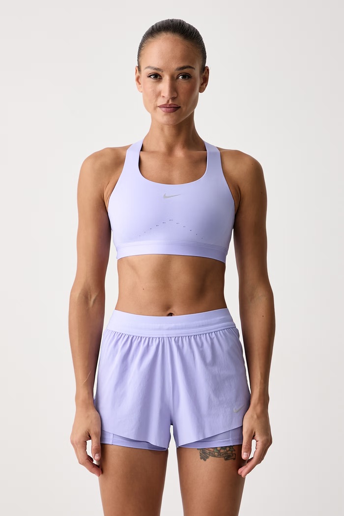 Nike Biustonosz sportowy Swift fioletowy HM5220.580