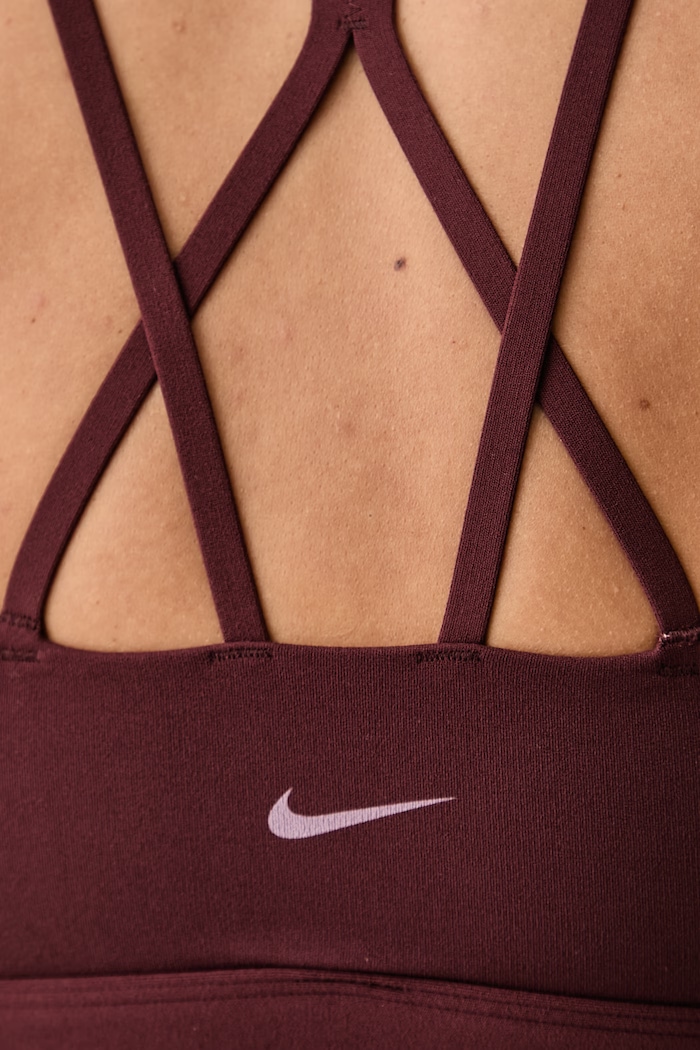 Biustonosz do jogi Zenvy Strappy Nike brązowy IB9847.658