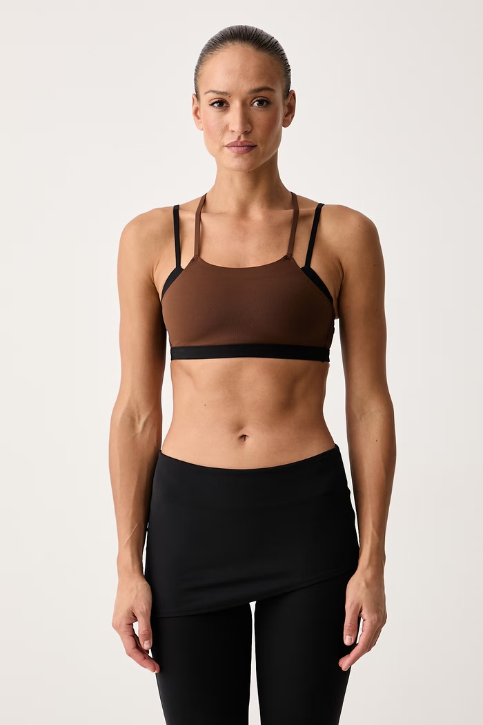 Nike Biustonosz do jogi Zenvy brązowy IX7279.259